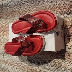 Donald Pliner Haddie Red Snake Sandal